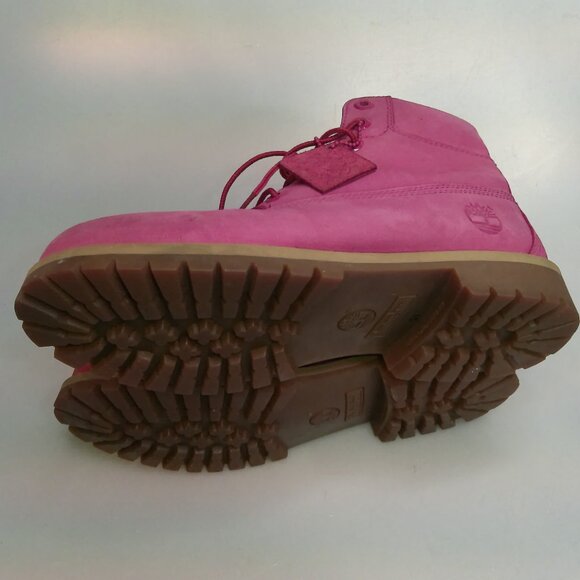 Timberland Boots Women's Size 7 Pink Nellie Chukka Nubuck Leather Shoes - Picture 10 of 10